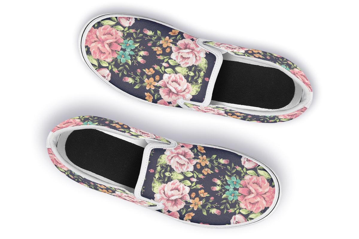 Bloom Canvas Slip On Shoes