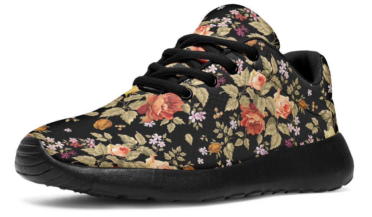 Retro Bloom Shoes Vintage Floral Print Shoes