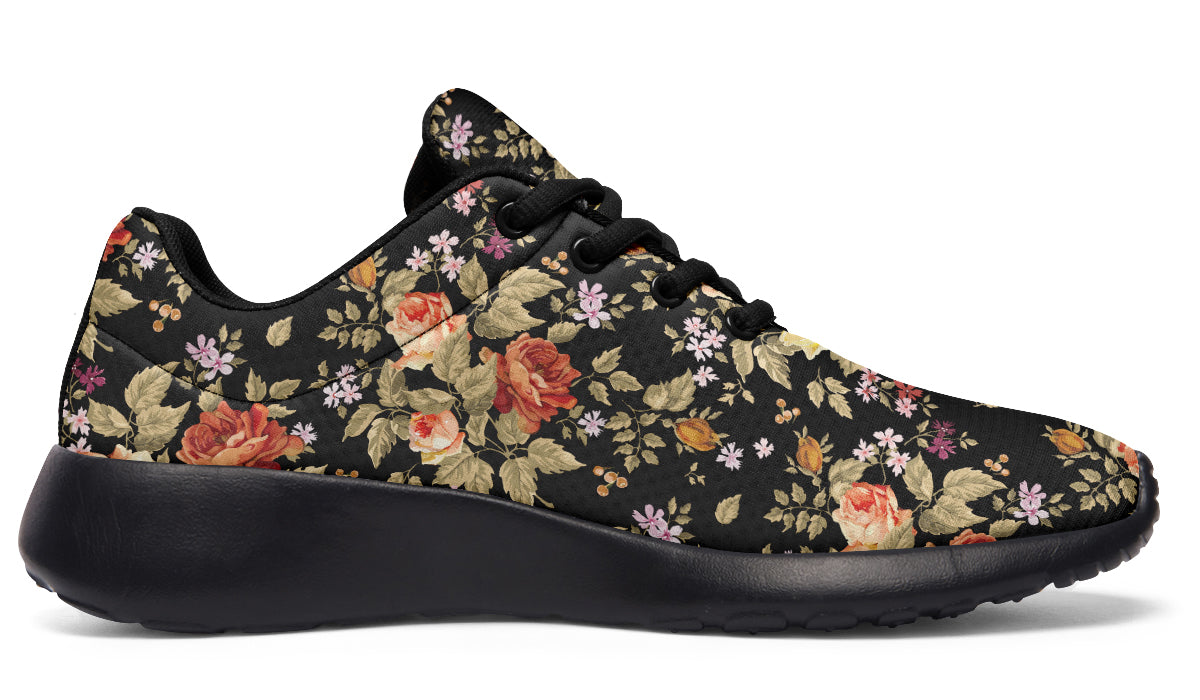 Retro Bloom Shoes Vintage Floral Print Shoes