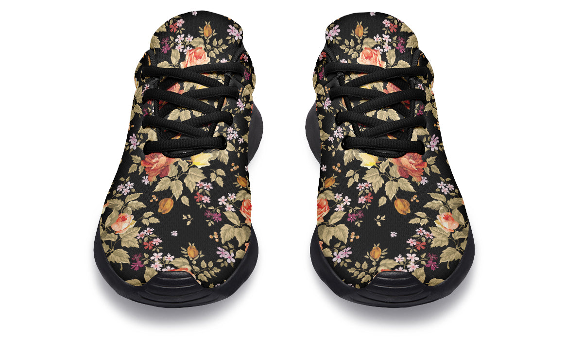 Retro Bloom Shoes Vintage Floral Print Shoes