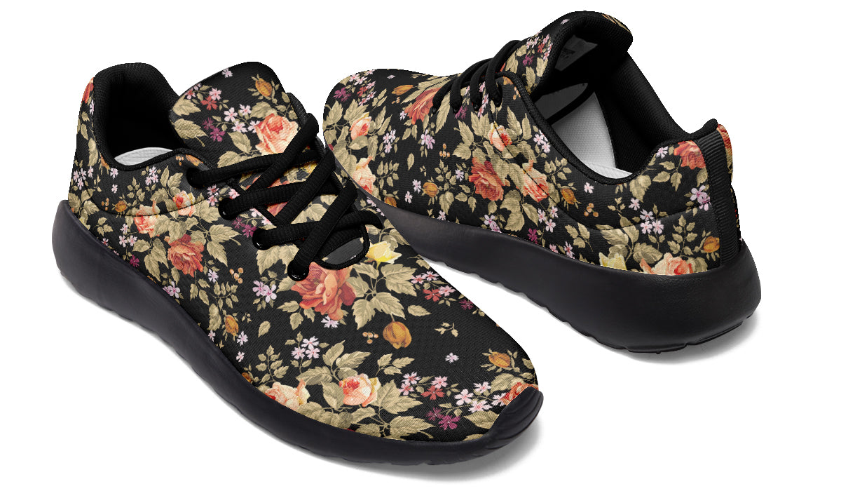 Retro Bloom Shoes Vintage Floral Print Shoes