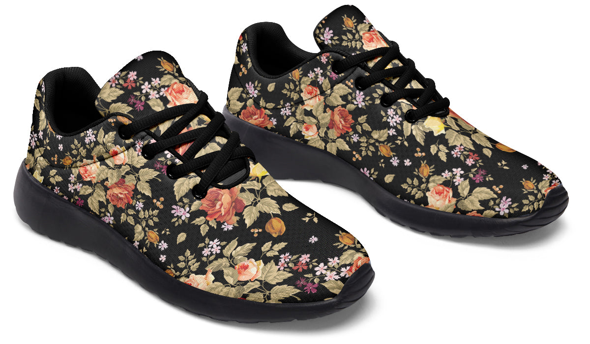 Retro Bloom Shoes Vintage Floral Print Shoes