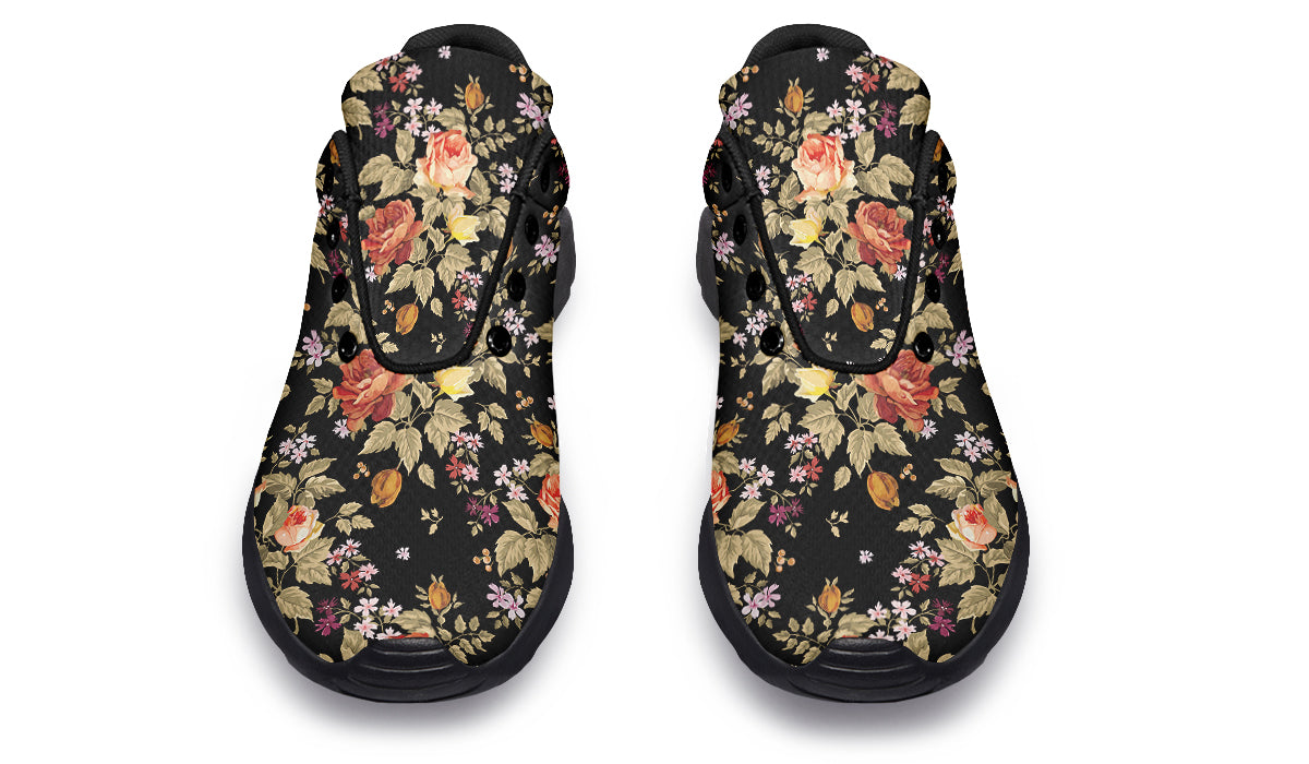 Retro Bloom Shoes Vintage Floral Print Shoes