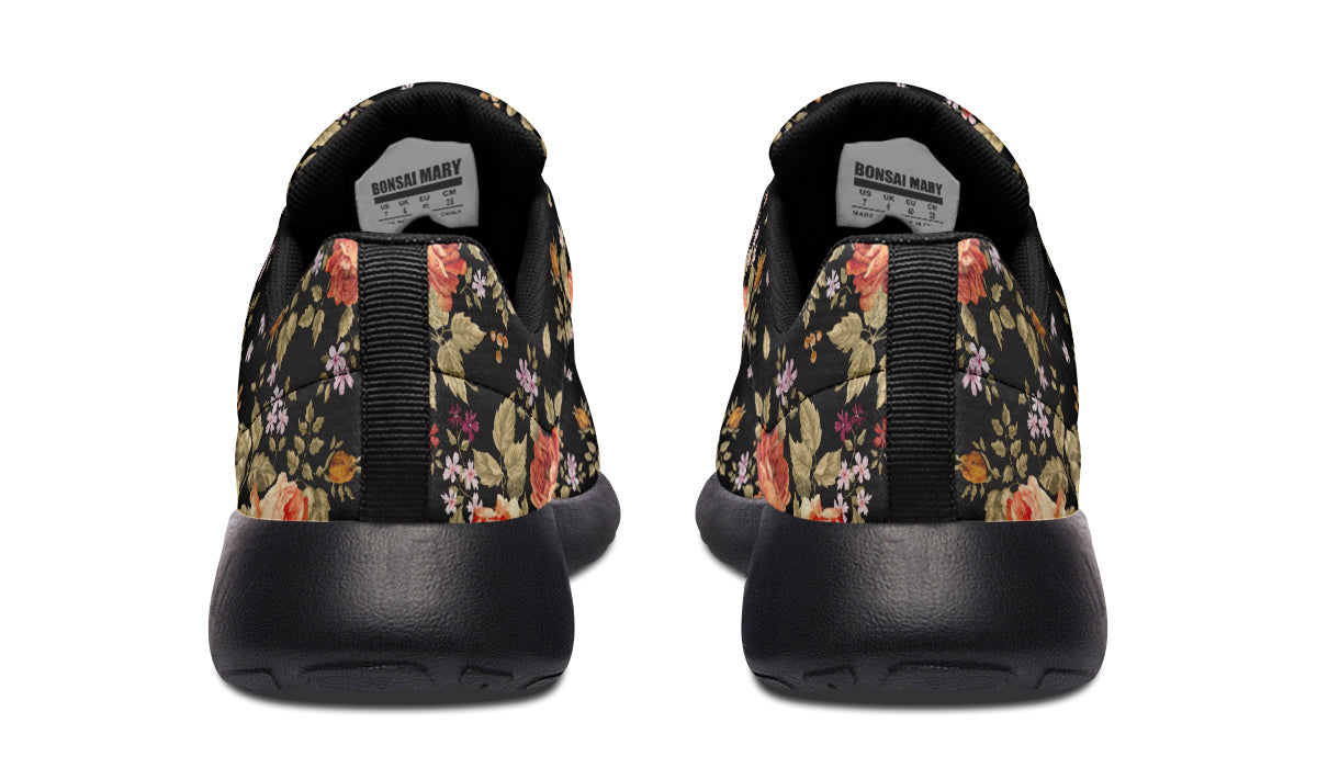 Retro Bloom Shoes Vintage Floral Print Shoes