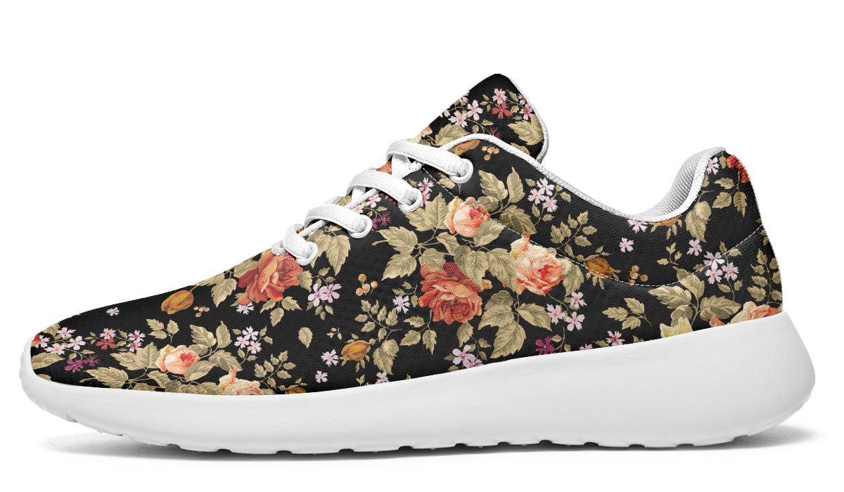 Retro Bloom Shoes Vintage Floral Print Shoes