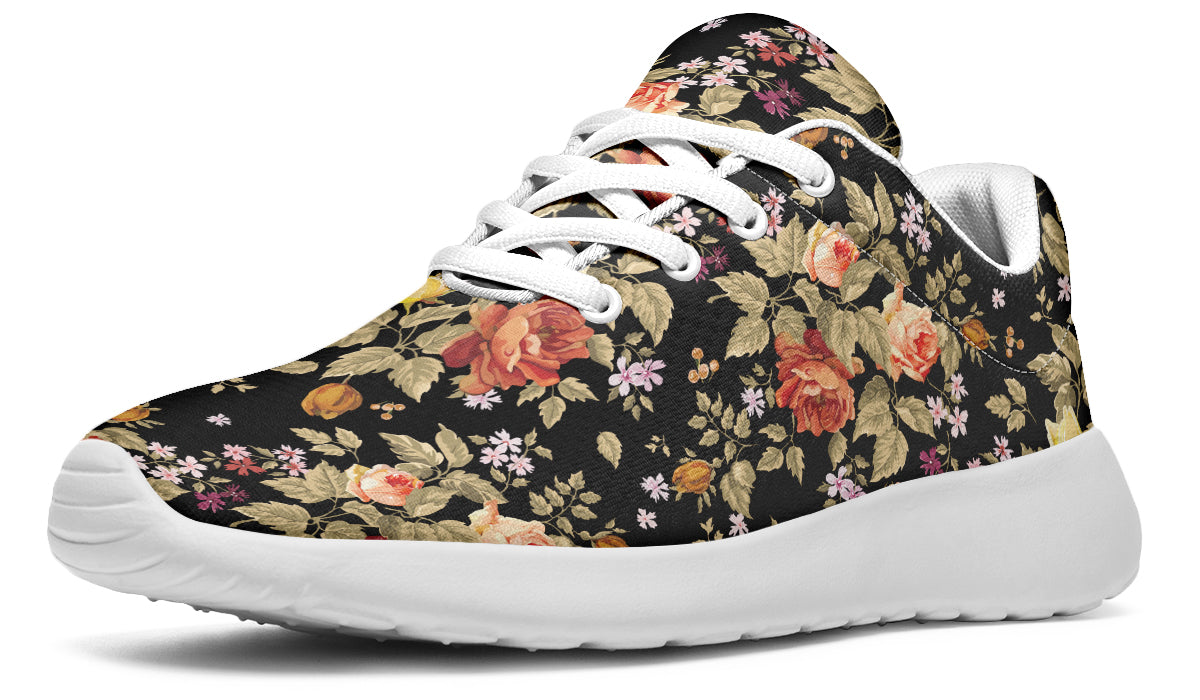 Retro Bloom Shoes Vintage Floral Print Shoes