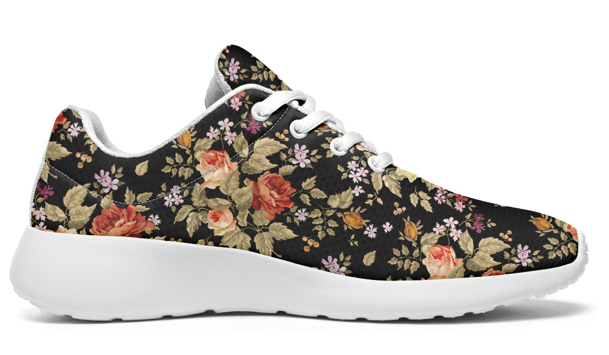 Retro Bloom Shoes Vintage Floral Print Shoes