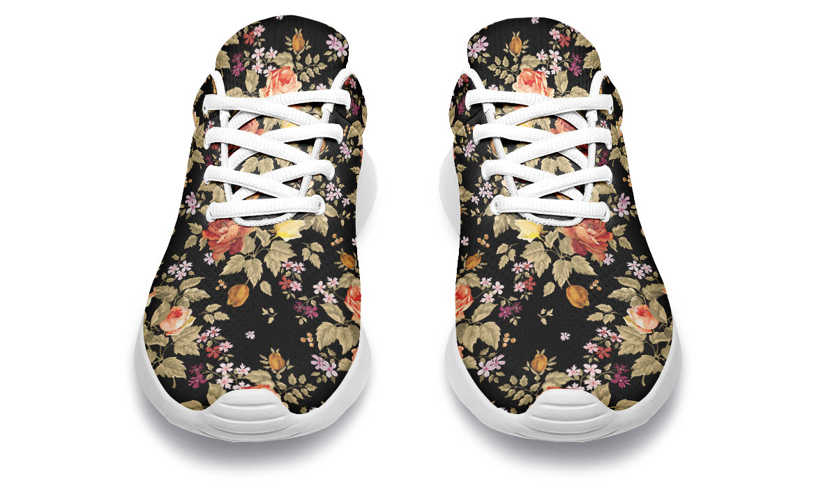 Retro Bloom Shoes Vintage Floral Print Shoes