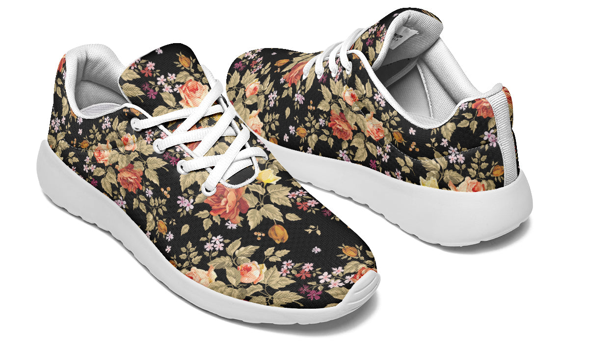 Retro Bloom Shoes Vintage Floral Print Shoes
