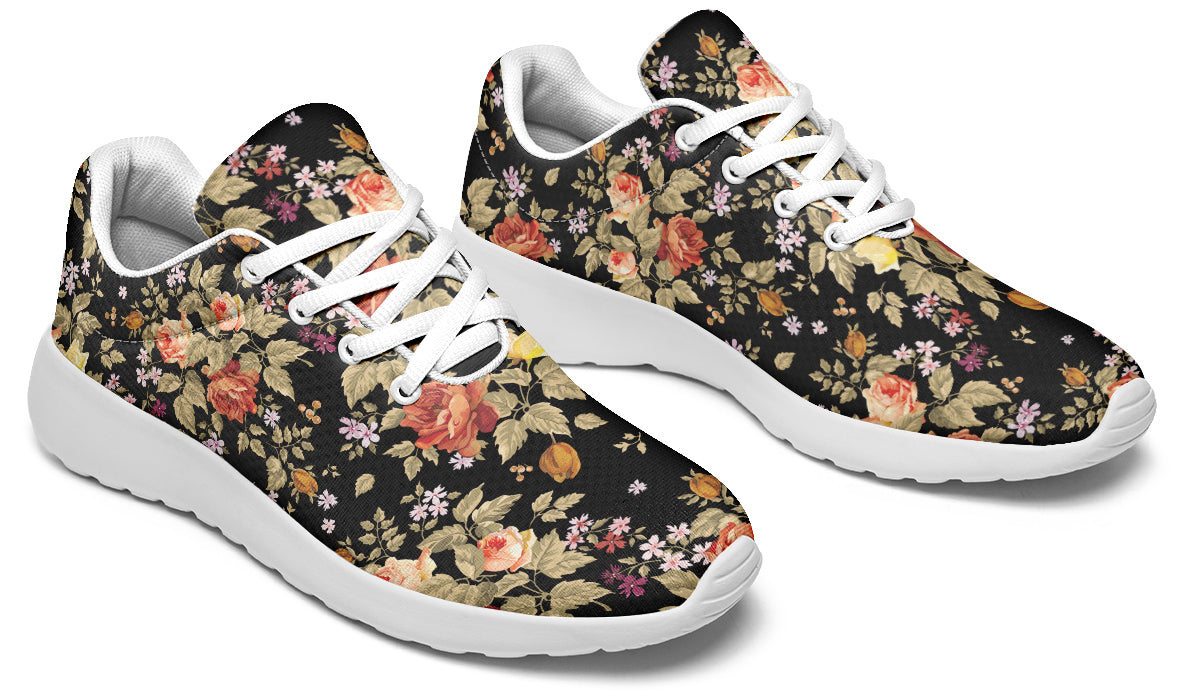 Retro Bloom Shoes Vintage Floral Print Shoes