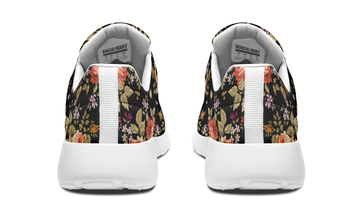 Retro Bloom Shoes Vintage Floral Print Shoes