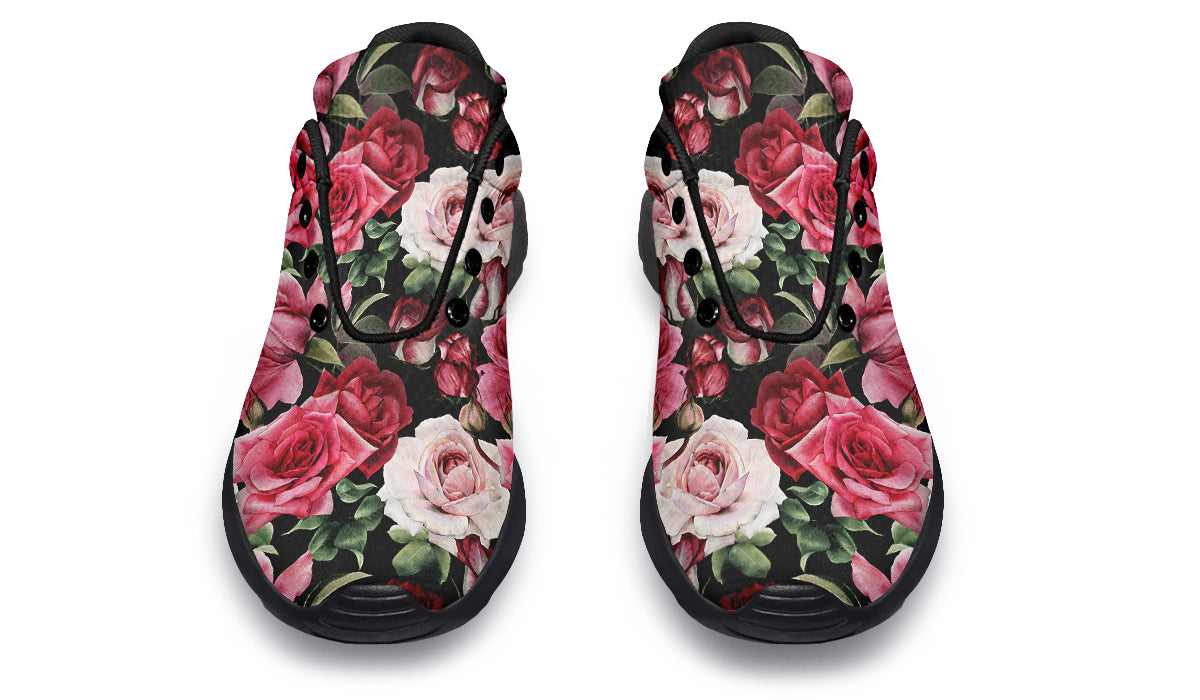 Scarlet Bloom Shoes Red Floral Shoes