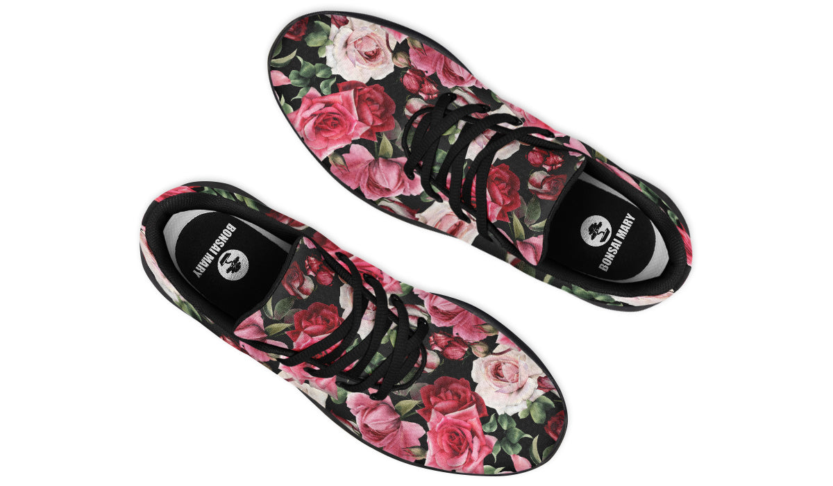 Scarlet Bloom Shoes Red Floral Shoes