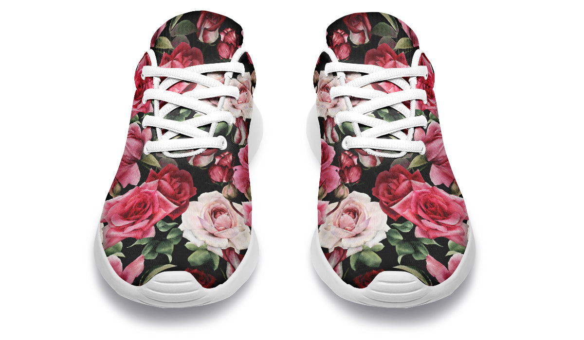 Scarlet Bloom Shoes Red Floral Shoes