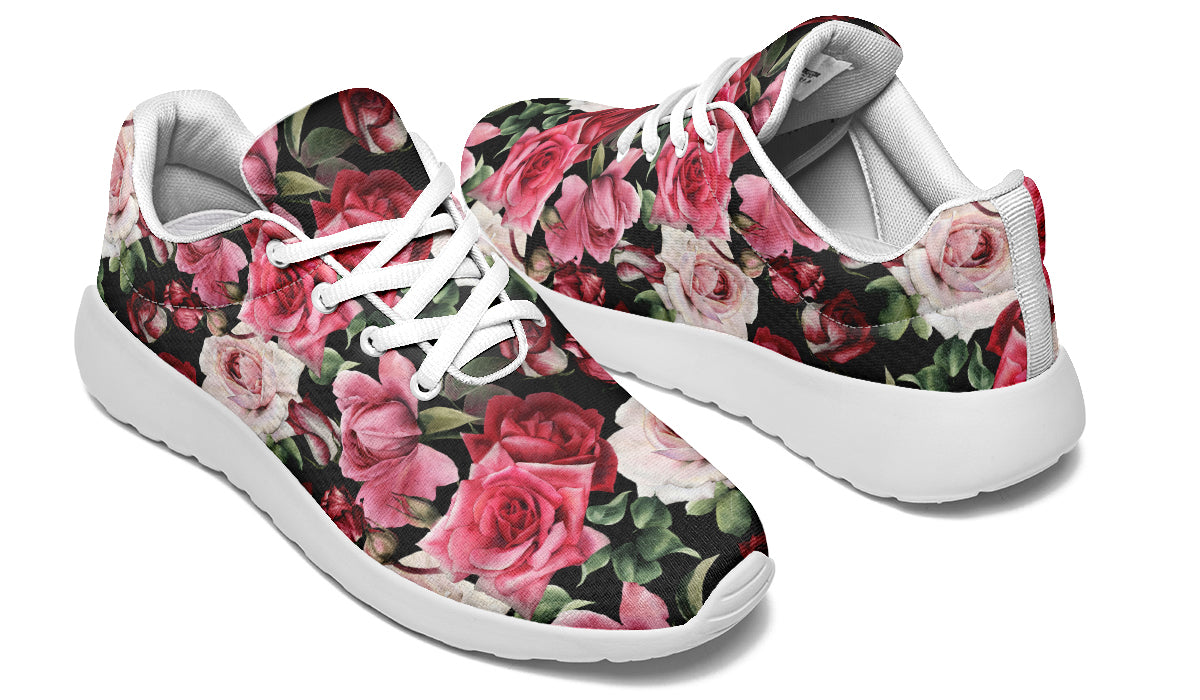 Scarlet Bloom Shoes Red Floral Shoes