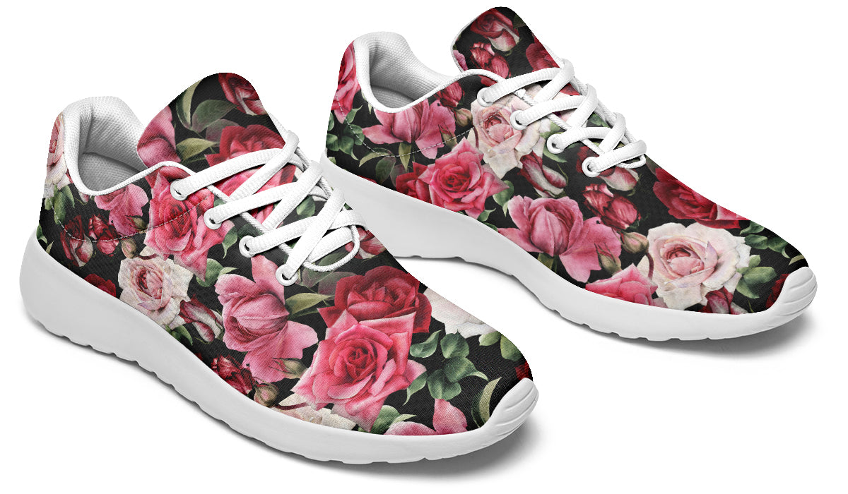 Scarlet Bloom Shoes Red Floral Shoes