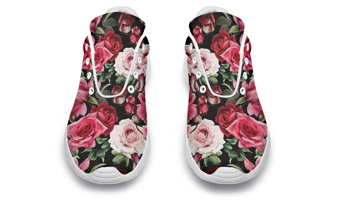 Scarlet Bloom Shoes Red Floral Shoes