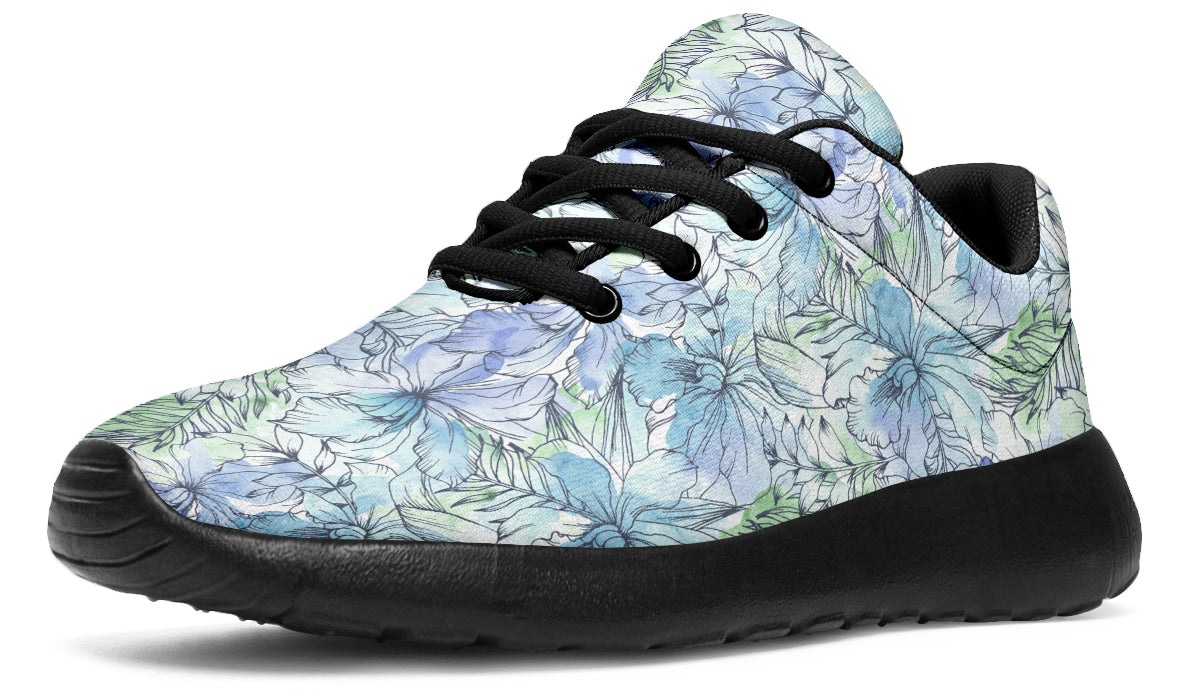 Tranquil Petal Shoes Teal Floral Shoes
