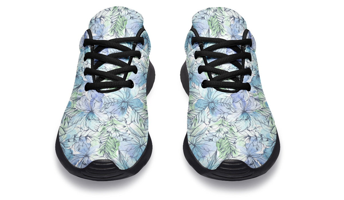 Tranquil Petal Shoes Teal Floral Shoes