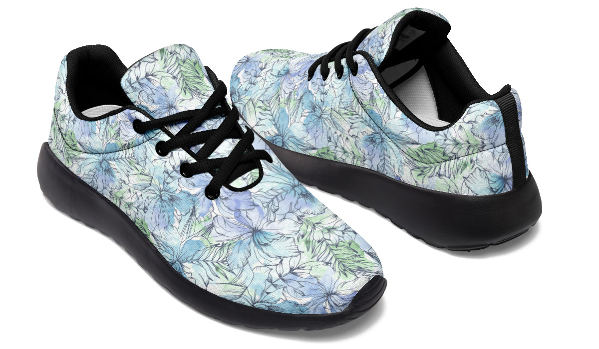 Tranquil Petal Shoes Teal Floral Shoes