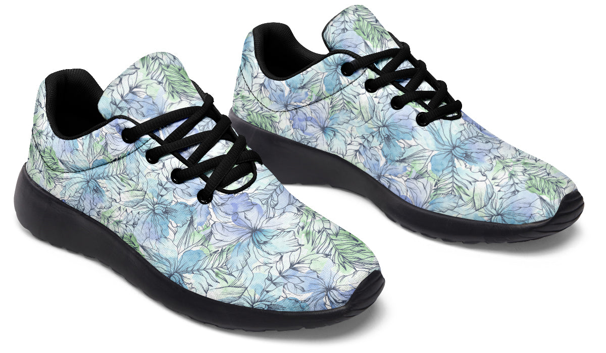 Tranquil Petal Shoes Teal Floral Shoes
