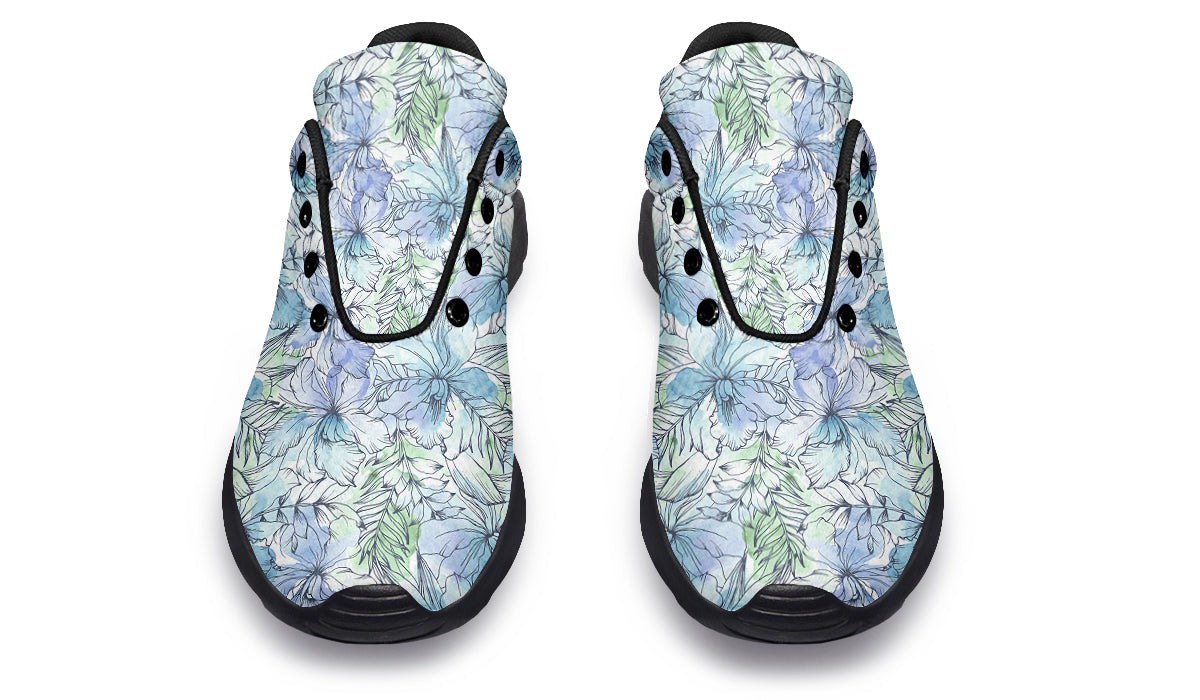 Tranquil Petal Shoes Teal Floral Shoes