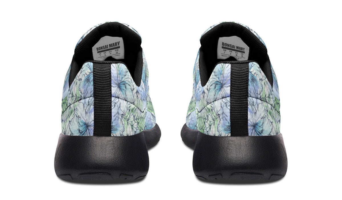 Tranquil Petal Shoes Teal Floral Shoes