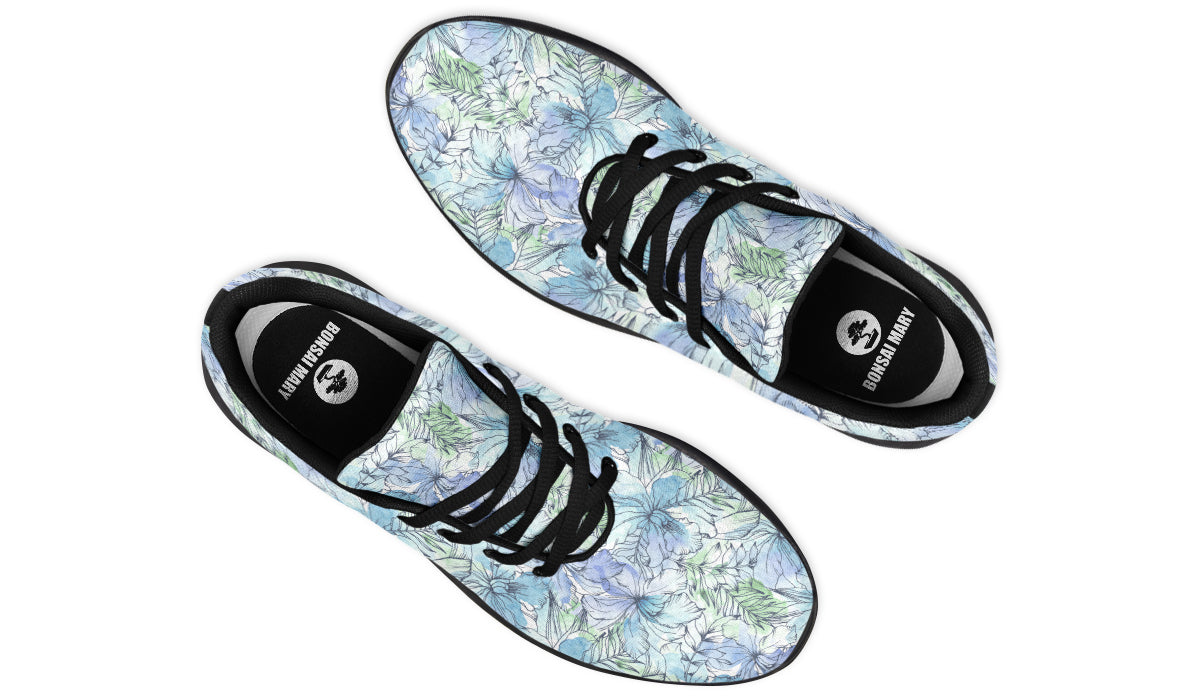 Tranquil Petal Shoes Teal Floral Shoes