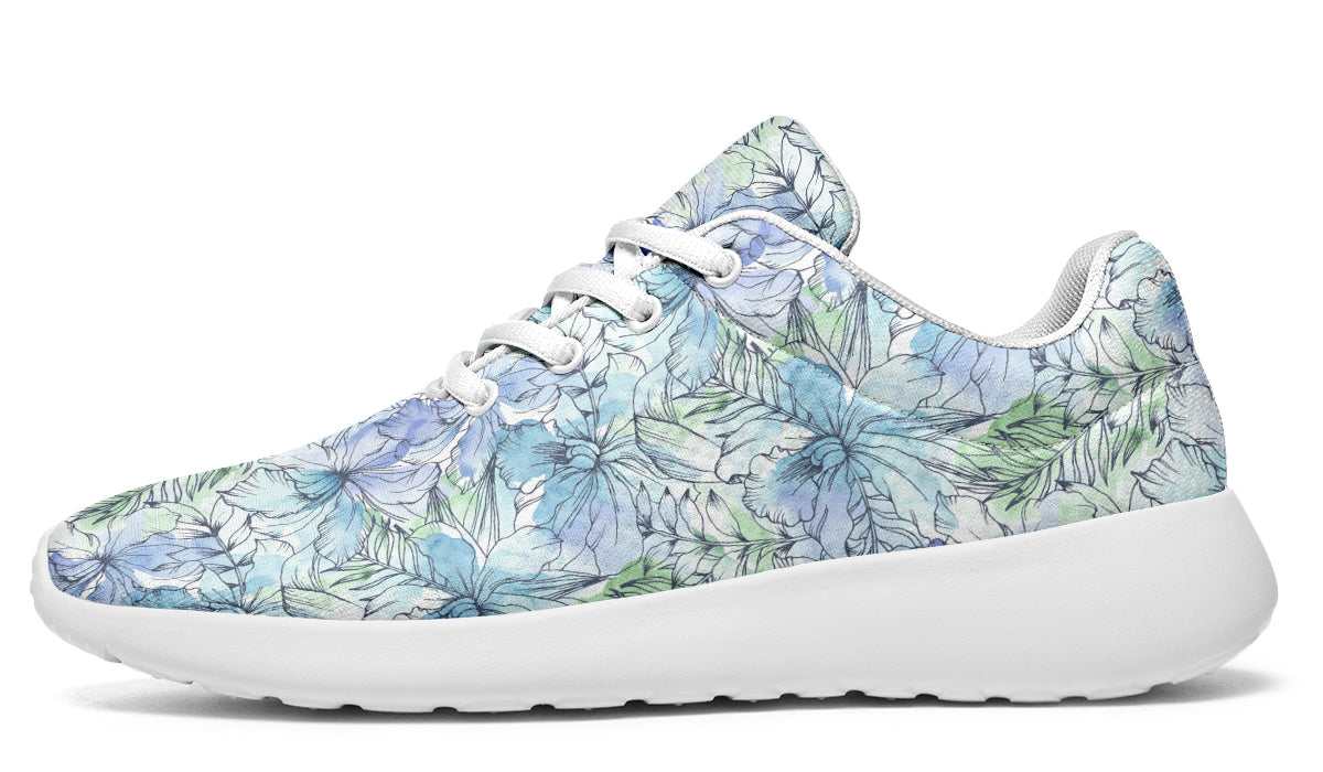 Tranquil Petal Shoes Teal Floral Shoes