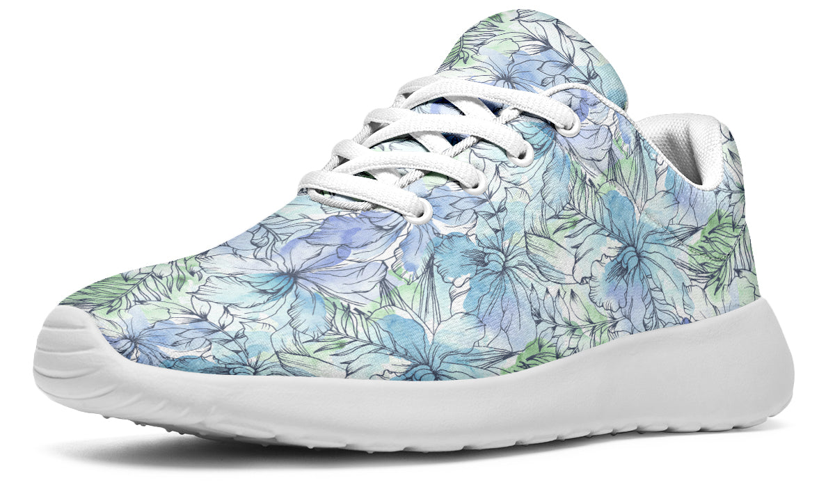 Tranquil Petal Shoes Teal Floral Shoes