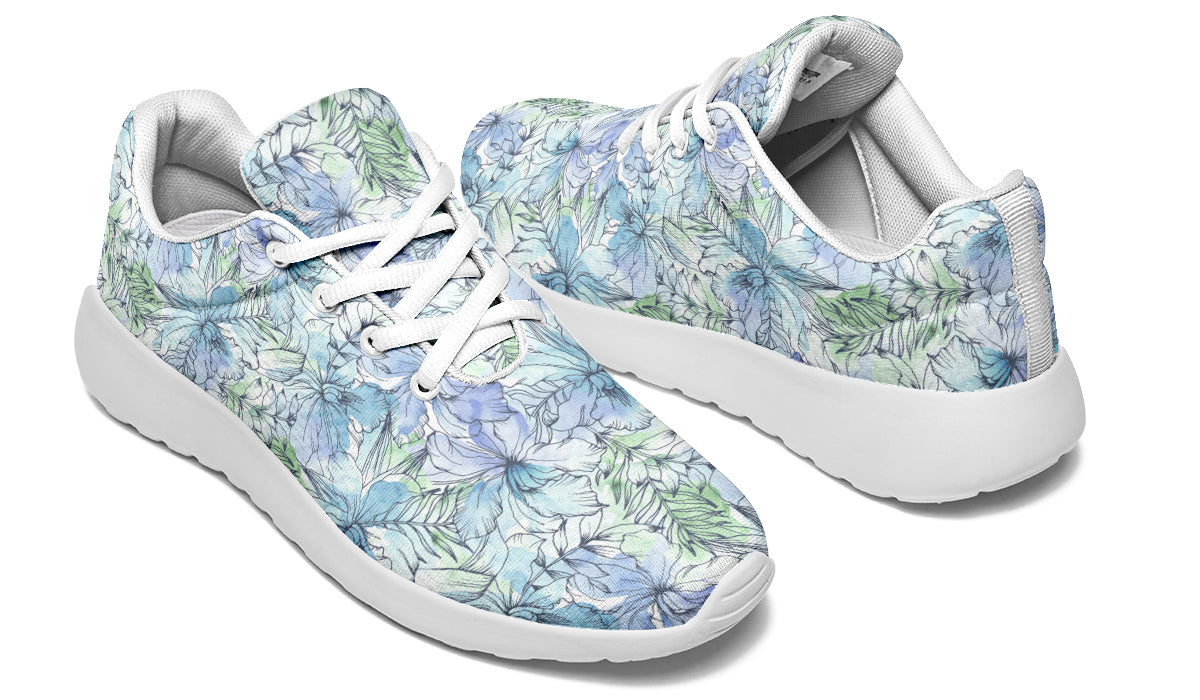 Tranquil Petal Shoes Teal Floral Shoes