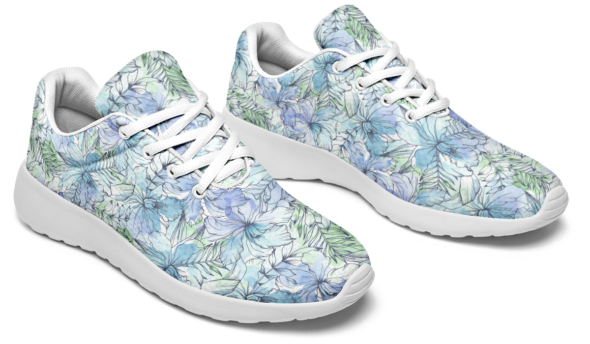 Tranquil Petal Shoes Teal Floral Shoes