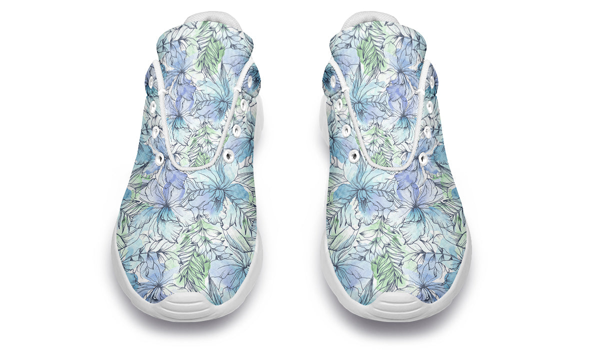Tranquil Petal Shoes Teal Floral Shoes
