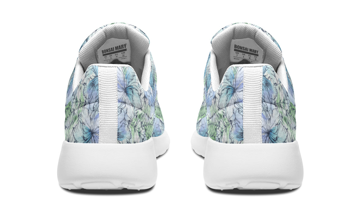 Tranquil Petal Shoes Teal Floral Shoes