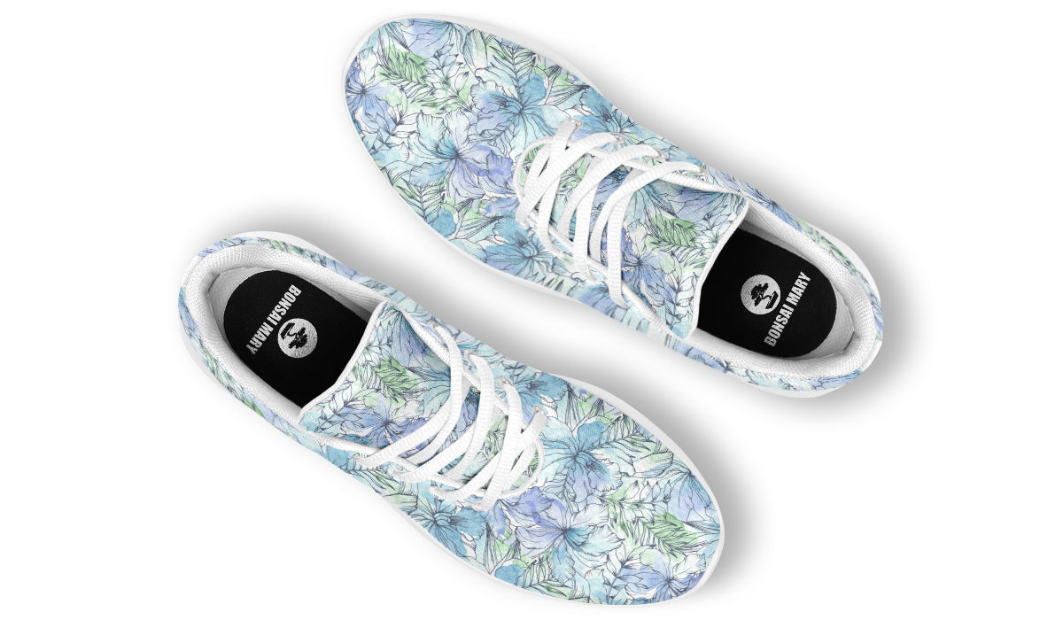 Tranquil Petal Shoes Teal Floral Shoes