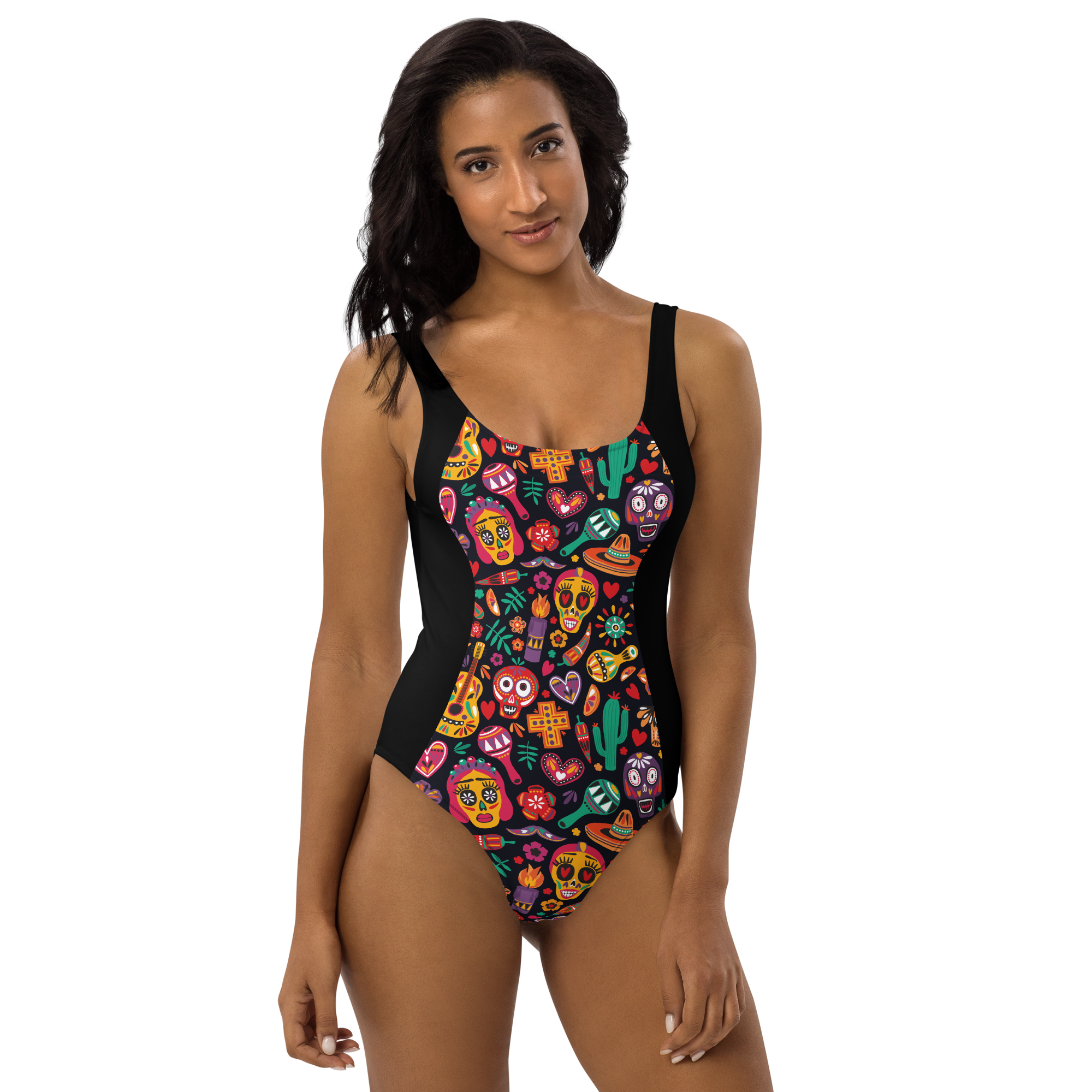 Viva Summer Sugar Skull Print Ladies Swimsuit