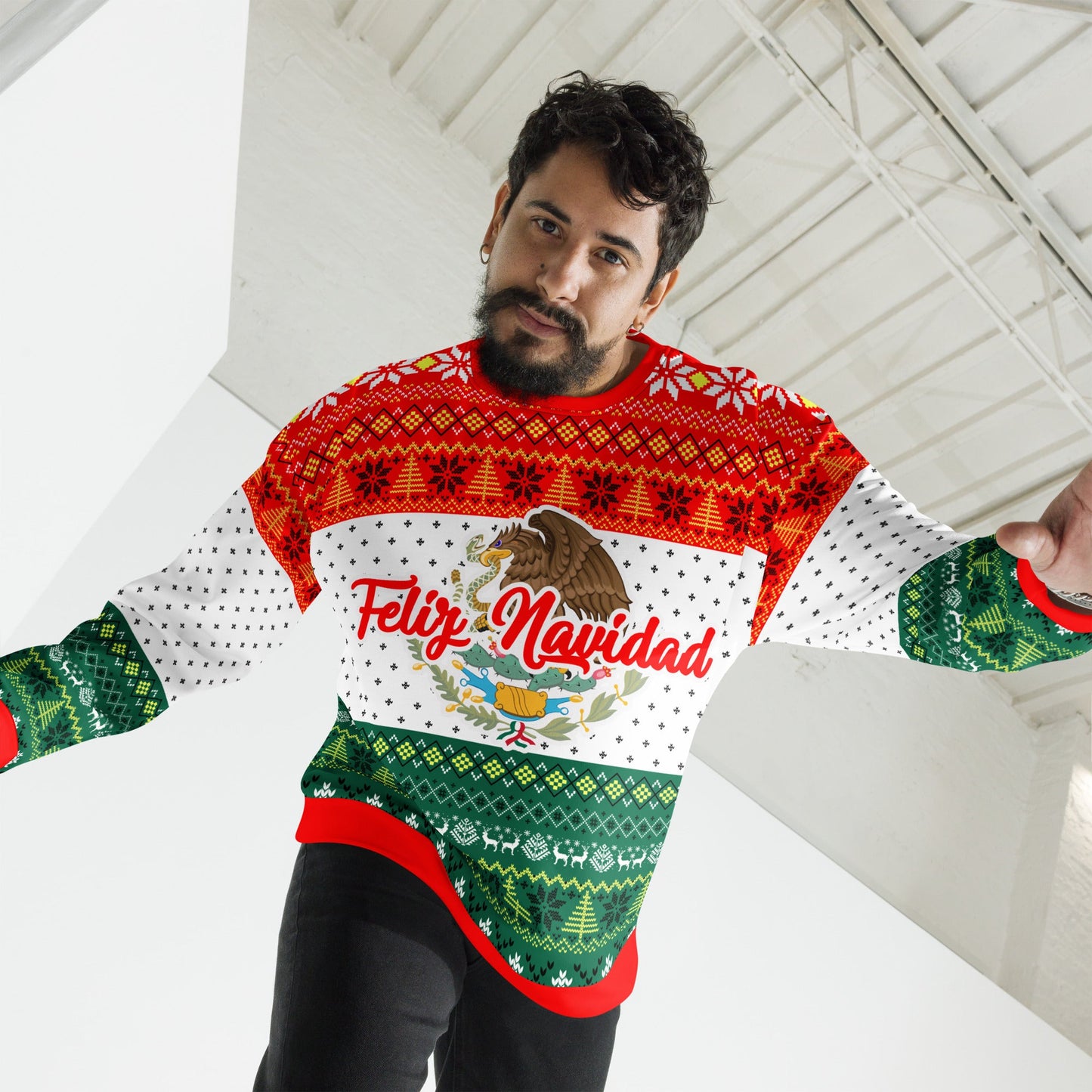 Premium Fleece Feliz Navidad Pj/ Christmas Sweatshirt