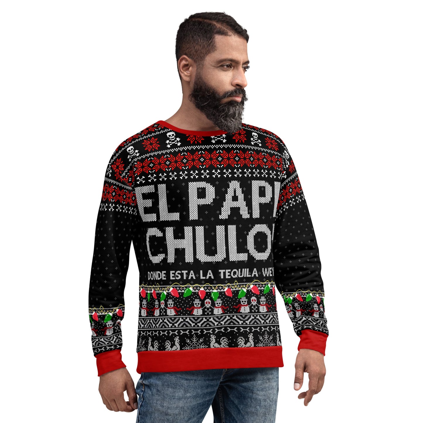Premium Fleece-lined Papi Chulo Navidad Sweatshirt