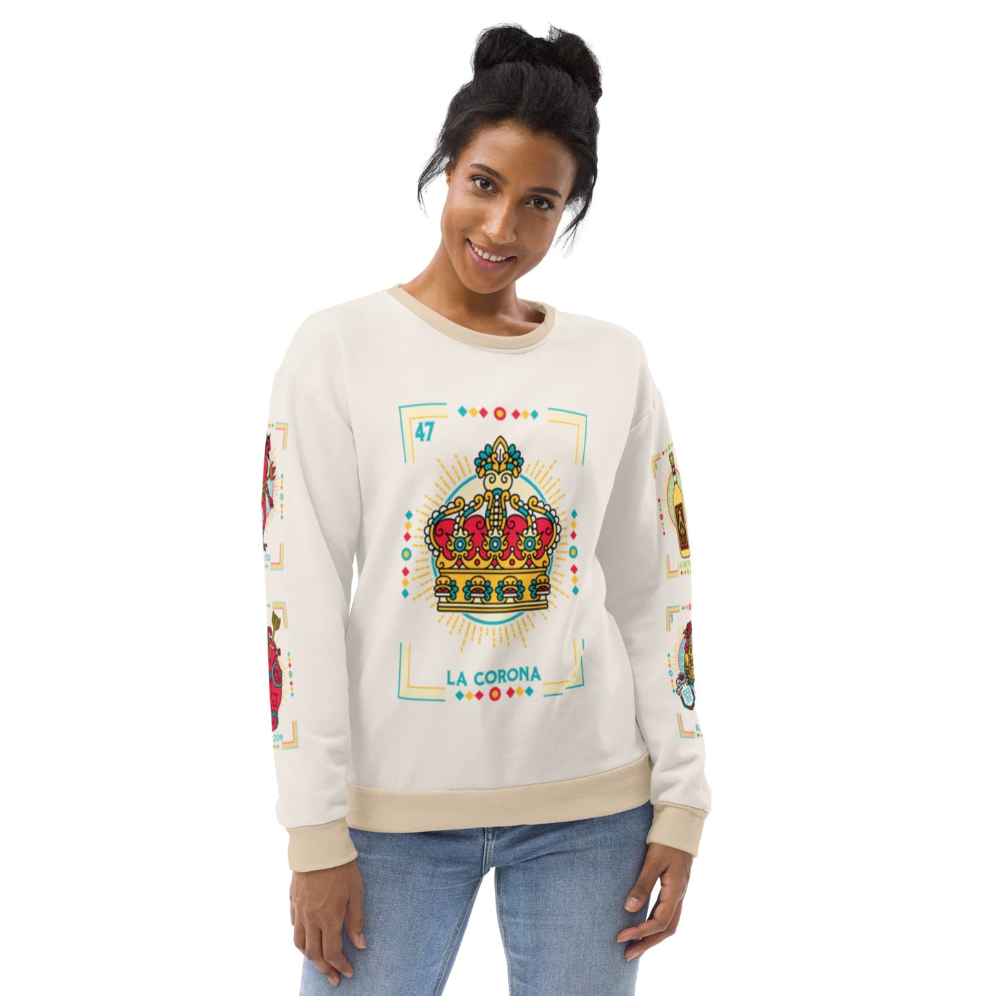 Premium Fleece-lined Loteria Navidad Sweatshirt Pijama Top