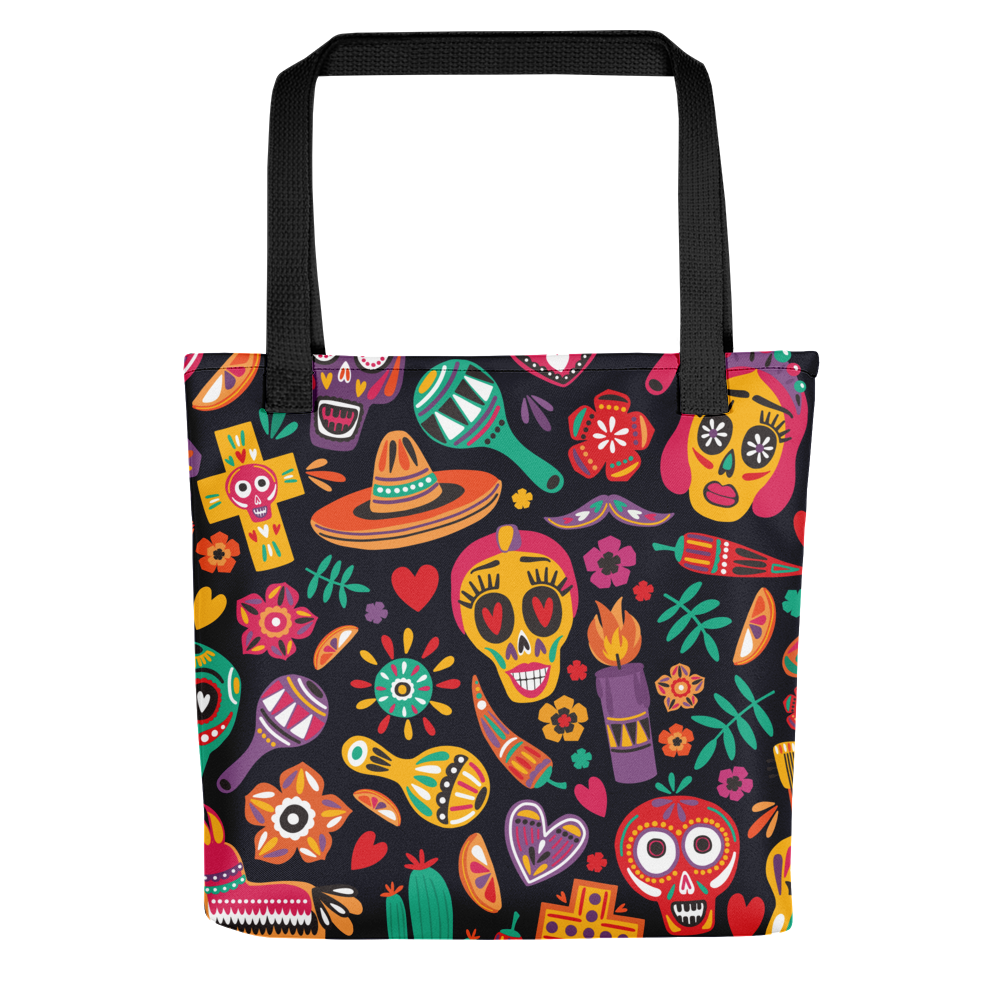 Viva Summer Sugar Skull Print Tote Bag