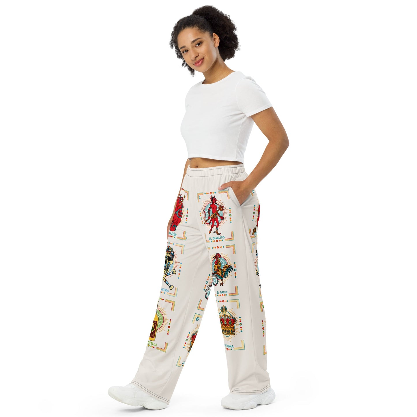 Premium Loteria Super Soft Wide-leg Pajama/Sweats Bottoms