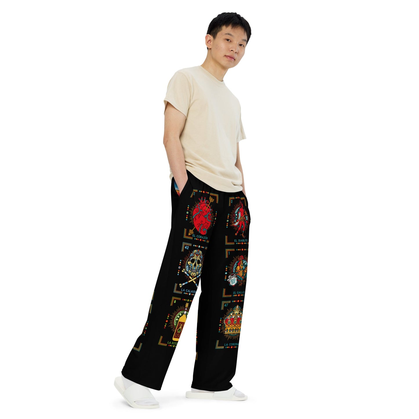 Premium Loteria Onyx Wide-leg Pijama/ Lounge Pants