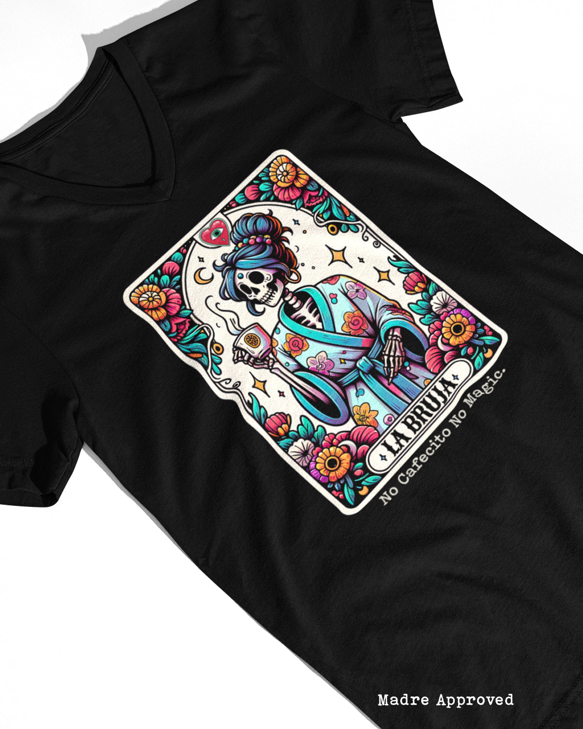 Premium Bella Canvas No Cafecito No Magic V-Neck T-Shirt
