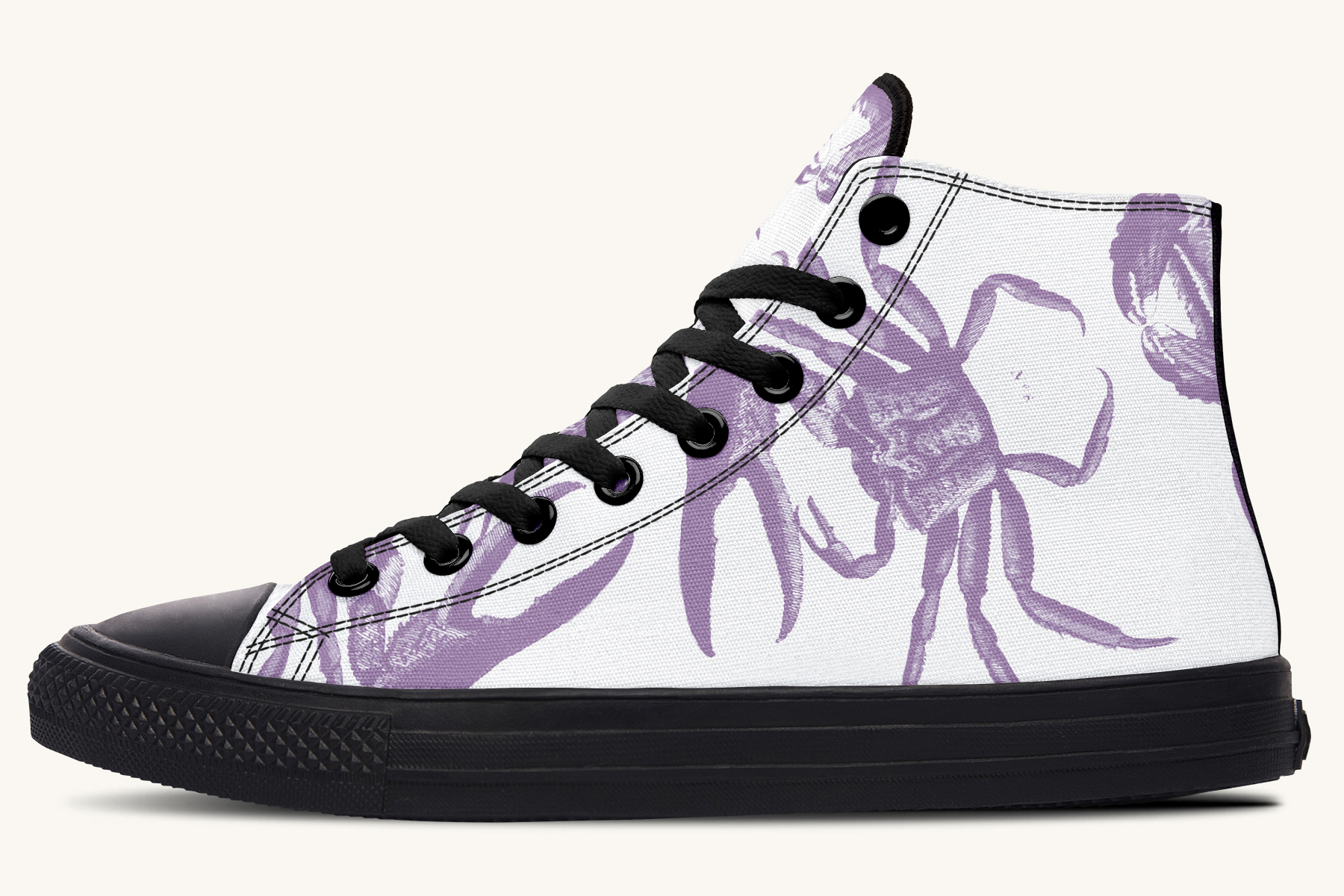 Crawl The Sea of Stars White and Purple Hightops