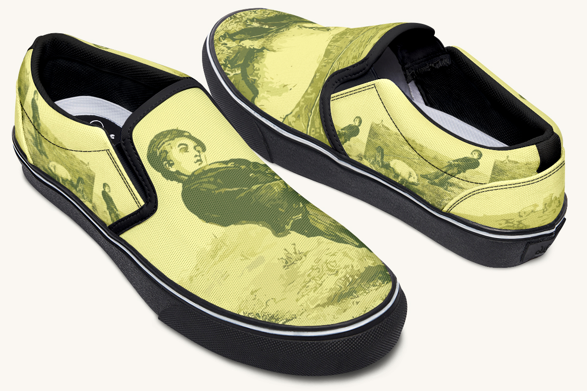 A Pig And His Boy Slip On Shoes - Jaded Lament