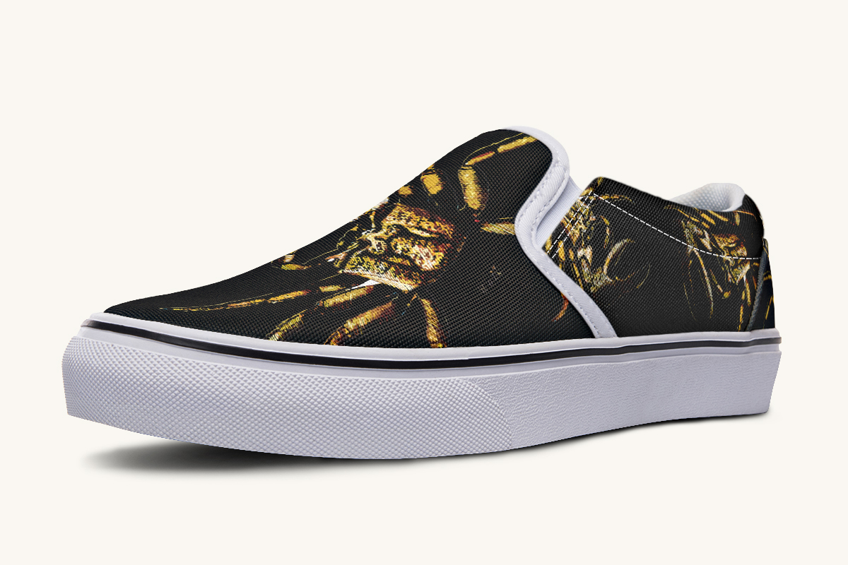 Crawl The Sea Of Stars Black Slip On Shoes - Jaded Lament