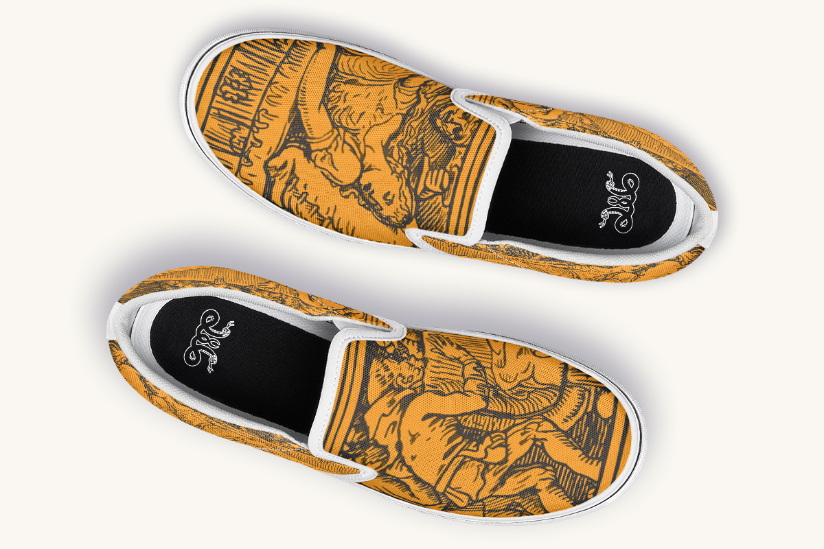Lament Of The Carved Slip On Shoes - Jaded Lament