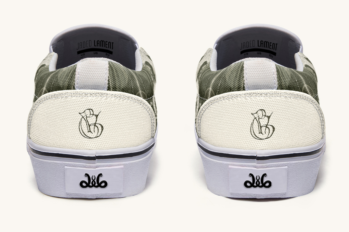 The Bear Shall Be Thy Choice Cream Slip On Shoes - Jaded Lament