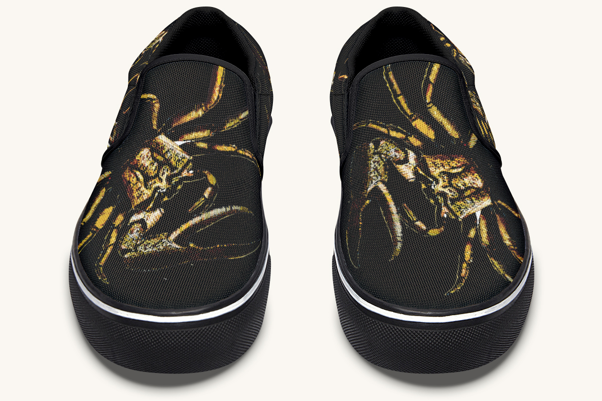 Crawl The Sea Of Stars Black Slip On Shoes