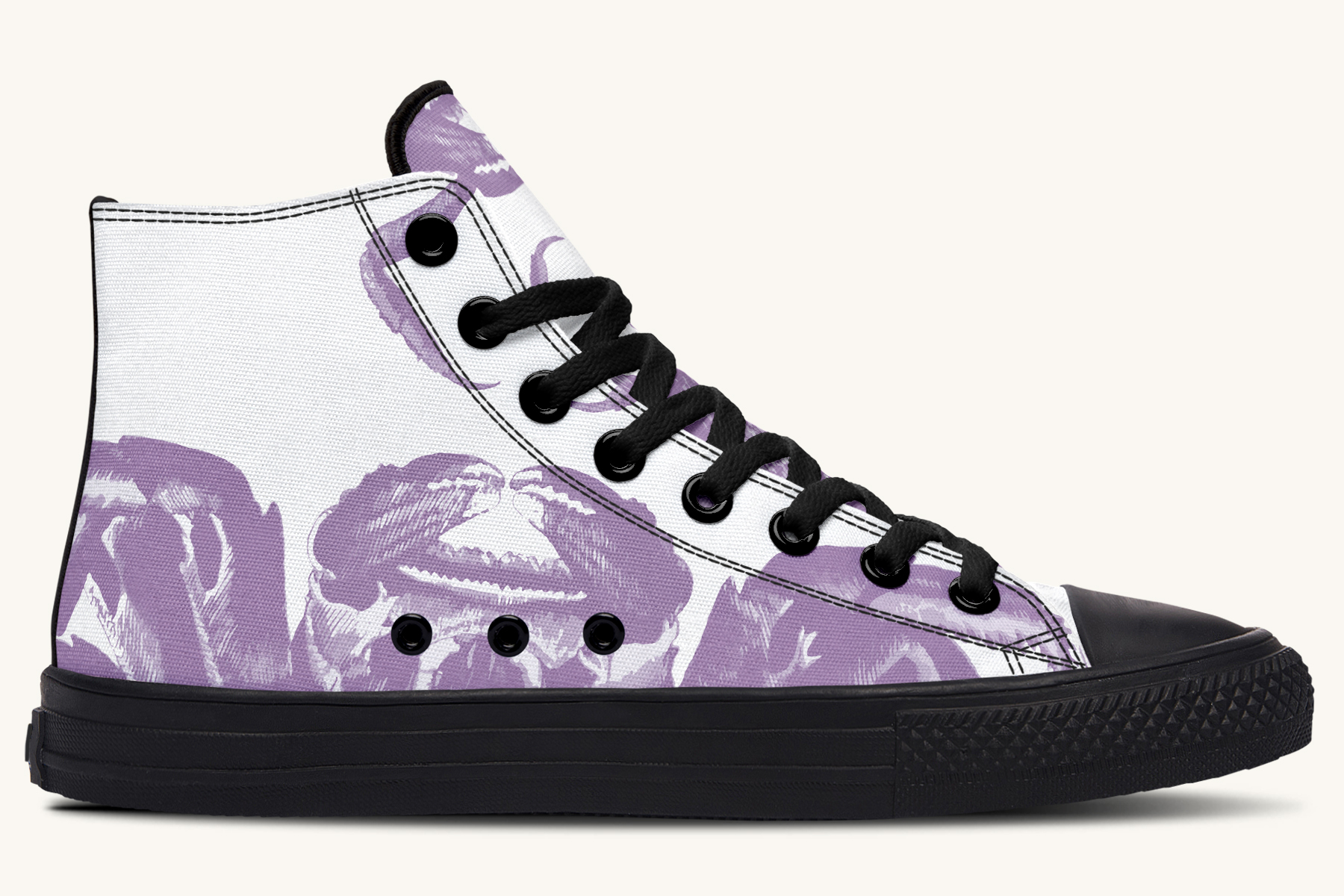 Crawl The Sea of Stars Purple White Hightops - Jaded Lament